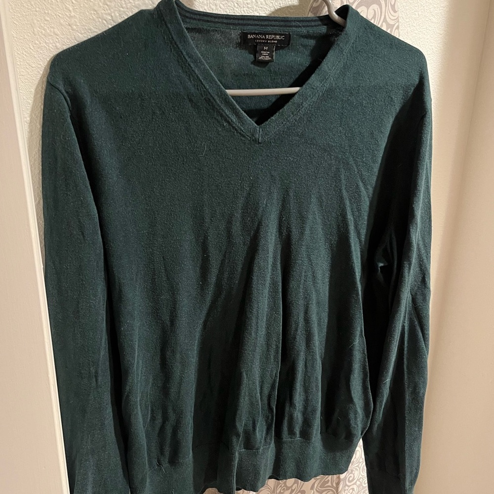 Banana Republic Green Luxury Blend Sweater Mens Medium